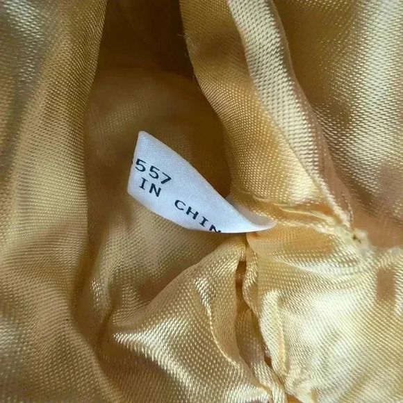 Handmade Beaded Oval purse with Metal Strap yellow/gold - Picture 7 of 8